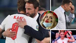 Inglaterra eliminó a Ucrania de la Eurocopa y estas fueron las imágenes que no se vieron en TV. La hermosa periodista que salió triste por la derrota de Ucrania.