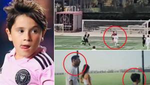 Mateo Messi marcó con las inferiores de Messi y se viralizó un video el consejo que le dio su padre.