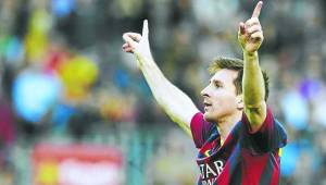 Lionel Messi festeja uno de sus tantos en la actual campaña con el Barcelona. Foto: Diez