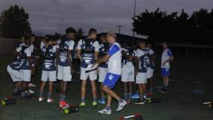 Primer entrenamiento de la selección Sub 23 de Honduras en el inicio de la semana.