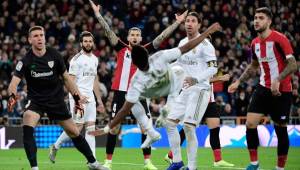 Real Madrid no pudo pasar del empate a cero ante el Athletic de Bilbao y le pierde pisada al Barcelona. FOTO: AFP.