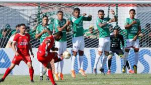 Enfrentamiento de Marathón ante Real Sociedad en la jornada 10 del Torneo Apertura 2019. Foto: Neptalí Romero