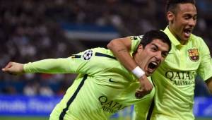 El Barcelona, con un gol del brasileño Neymar (18) y dos del uruguayo Luis Suárez (67 y 79), dio un paso de gigante para clasificarse para semifinales de la Champions al vencer en la ida de los cuartos al París SG por 3-1. FOTO AFP