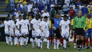 La Selección de Honduras durante uno de sus compromisos amistosos en Fort Lauderdale. Foto: Archivo.