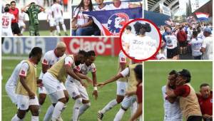 Olimpia logró remontar la serie ante Marathón cerrando en el estadio Nacional con un global de 3-1 con José Mario Pinto como figura con dos asistencias. Foto Alex Pérez.