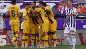 Messi dio la asistencia para que Arturo Vidal pudiera marcar el único gol del partido ante el Valladolid. FOTO: AFP.