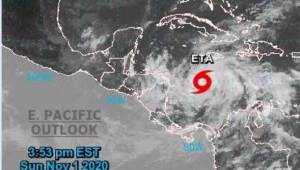 Tormeta Eta pasará a ser huracán y entrará a Honduras en las próximas horas.