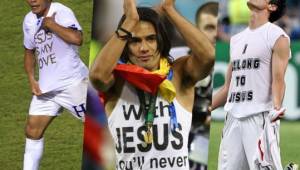 Son muchos los futbolistas que llevan de la mano la religión. Pero muy pocos se atreven a festejar un gol mostrando un mensaje que les puede provocar una tarjeta de amonestación.