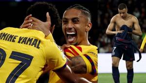 Mbappé, desaparecido; Barcelona sacó un valioso triunfo contra PSG en Champions en la mejor noche de Raphinha