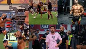 Yassine Cheuko, guardaespaldas de Messi, publicó un vídeo de su rutina en el gimnasio donde se le ve lanzando puñetazos y patadas.