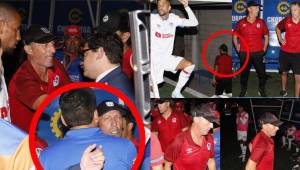 Pedro Troglio se fue muy molesto luego de que el juego UPN - Olimpia no se finalizara en el estadio Emilio Williams de Choluteca. El entrenador mostró su disgusto y hasta recibió una respuesta del DT de los Lobos. FOTOS: Marvin Salgado.