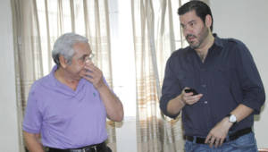 Selim Canahutai y Roque Pascua, presidente y secretario de la Liga Nacional de Honduras.