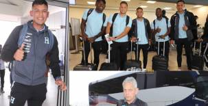 Reinaldo Rueda encabezó la salida de la Selección de Honduras rumbo a Dallas, Estados Unidos. FOTOS: Estalin Irías.