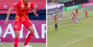 Así fue el gol de Getsel Montes en el triunfo de Herediano ante el Robinhood en la Concachampions.