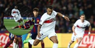 Mbappé hizo un golazo de penal para poner el 3-1 del PSG ante el Barcelona.