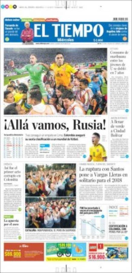 ¡EMOTIVAS! Así amanecieron las portadas tras disputarse la última fecha para Rusia 2018