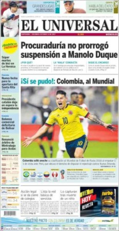 ¡EMOTIVAS! Así amanecieron las portadas tras disputarse la última fecha para Rusia 2018