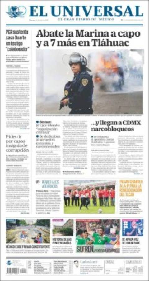 Las portadas de los medios de México y Honduras tras juego en Copa Oro