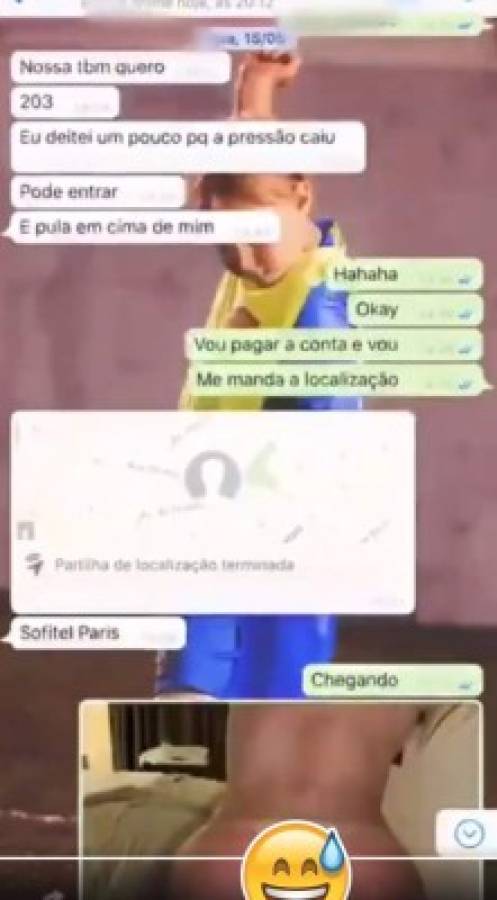 En fotos: Los Whatsapp que reveló Neymar tras ser acusado por presunta violación