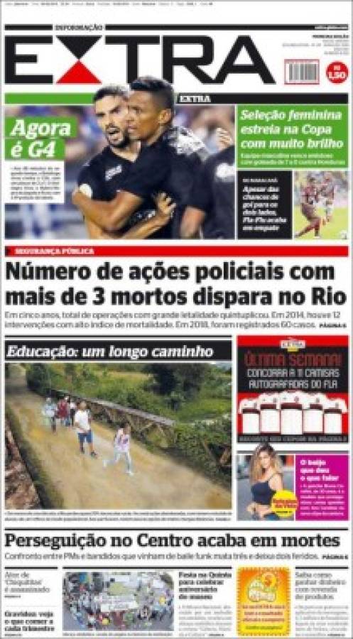 Las portadas de Brasil sobre la goleada a Honduras: 'Masacre'