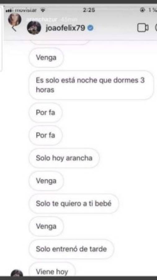 Filtran el chat en Instagram: Destapan la infidelidad del crack del Atlético, Joao Félix, a su novia