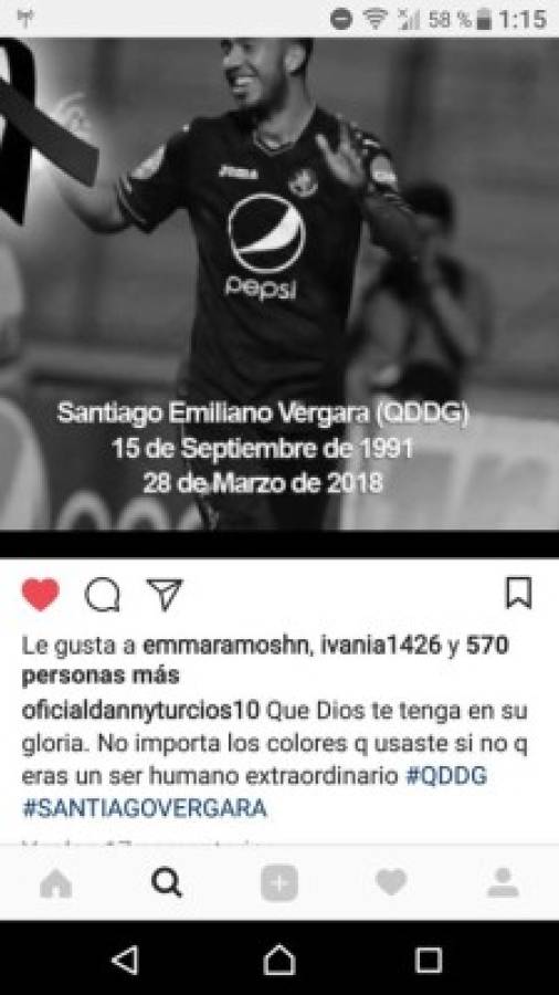 Fútbol hondureño se solidariza en redes tras fallecimiento de Santiago Vergara