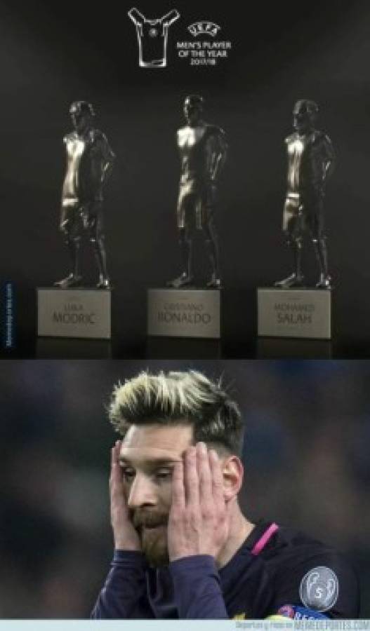 Memes: Destrozan a Messi tras quedar fuera del 'Mejor Jugador del Año' por la UEFA
