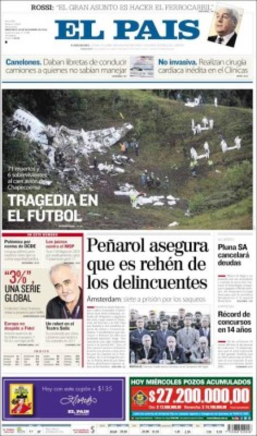 PORTADAS: ¡El mundo llora la tragedia aérea del Chapecoense!