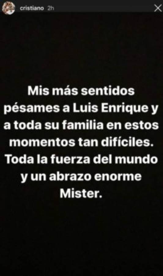 Los mensajes para Luis Enrique tras la muerte de su hija: ''Míster, lo siento en el alma''