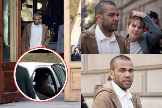 Con una máscara y en el coche de su ex pareja, Joana Sanz: Así fue la primera la salida de Dani Alves de su casa a la calle. ¿Qué le gritaban?