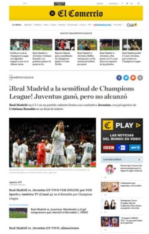 Prensa Mundial: 'Escándalo en el Bernabéu' y 'robo histórico'