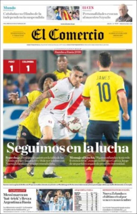 ¡EMOTIVAS! Así amanecieron las portadas tras disputarse la última fecha para Rusia 2018