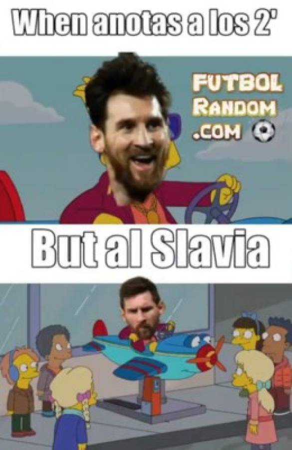 Lionel Messi, víctima favorita de los memes tras el sufrido triunfo del Barcelona ante el Slavia