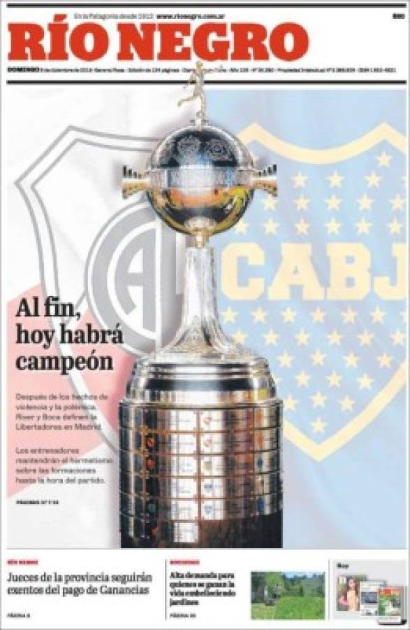 ¡Superfinal! River y Boca se roban las portadas de los periódicos más importantes del mundo