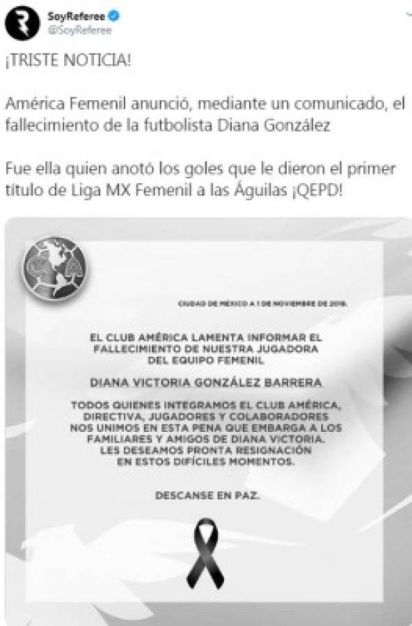 Conmoción en México por la muerte de Diana González, futbolista del América femenil