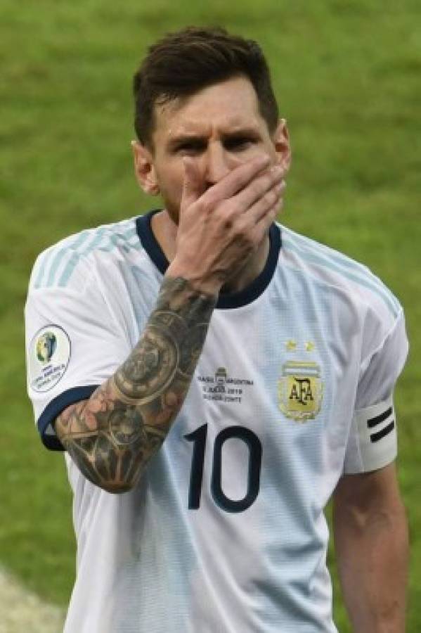 Dramático: Las dolorosas imágenes de Messi y jugadores de Argentina tras ser eliminados por Brasil en Copa América
