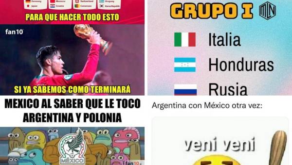 Aquí están los mejores memes del sorteo del Mundial de Qatar 2022. Imperdibles burlas en las redes sociales por el rival de México: Messi y Argentina.