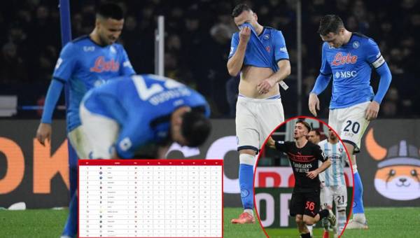 Carrera infartante: Napoli se deja remontar ante Atalanta y el Milan es el nuevo líder en la Serie A