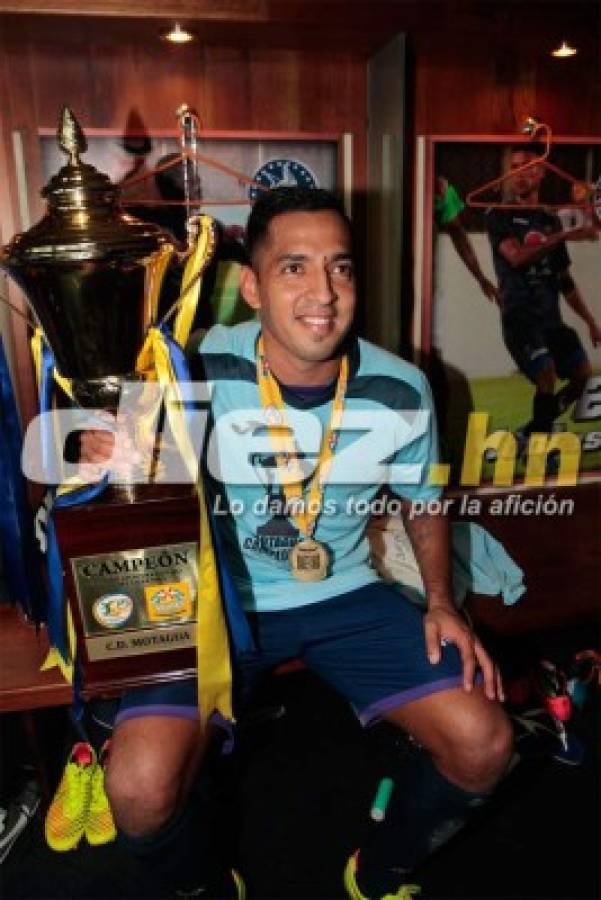 Así celebró Motagua en su camerino