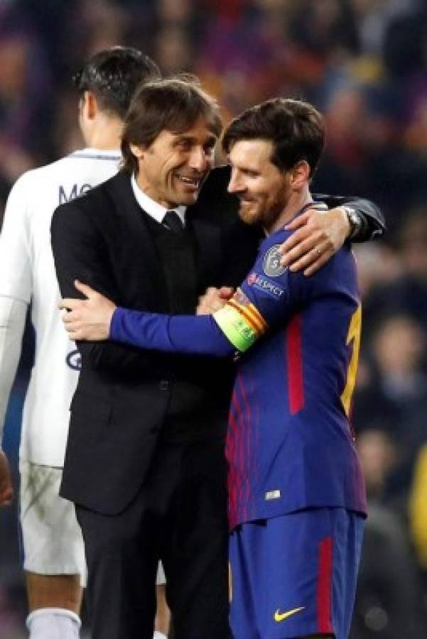 En fotos: Conte se rinde a Messi, la felicidad de Dembélé y la dedicatoria de Leo