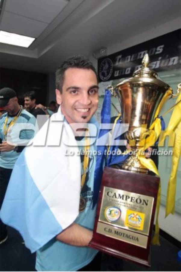 Así celebró Motagua en su camerino