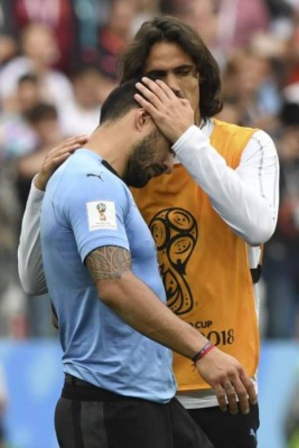 NO SE VIO EN TV: Luis Suárez intimidó a Mbappé y la triste imagen de Tabárez