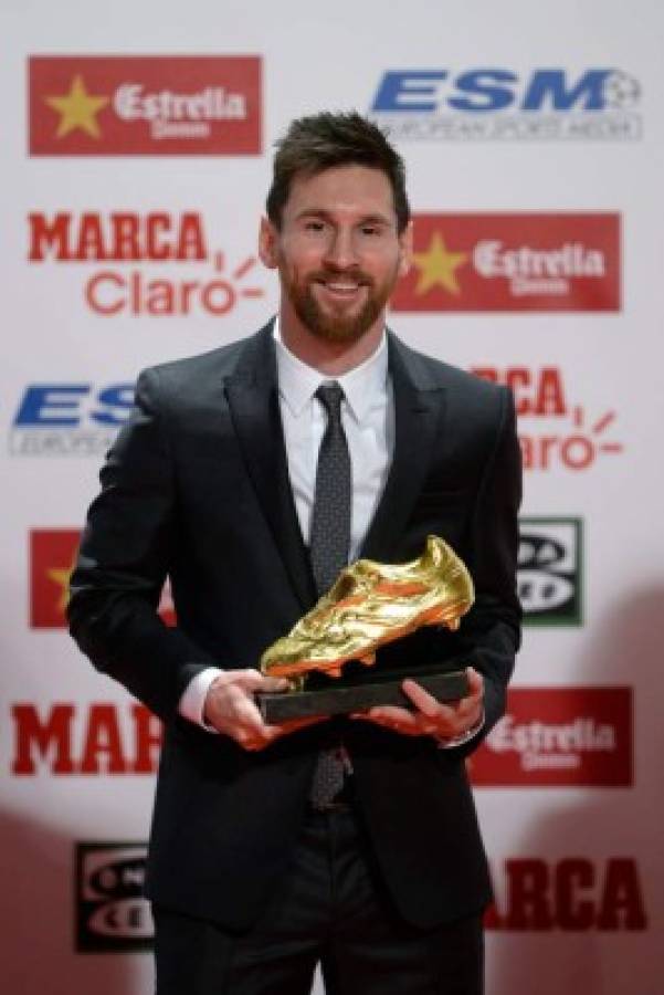 FOTOS: El hijo de Messi es protagonista en la entrega de la Bota de Oro