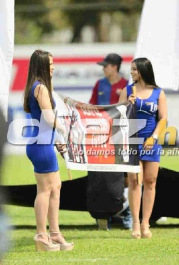 Lindas chicas se roban las miradas en la semifinal entre Marathón y Motagua