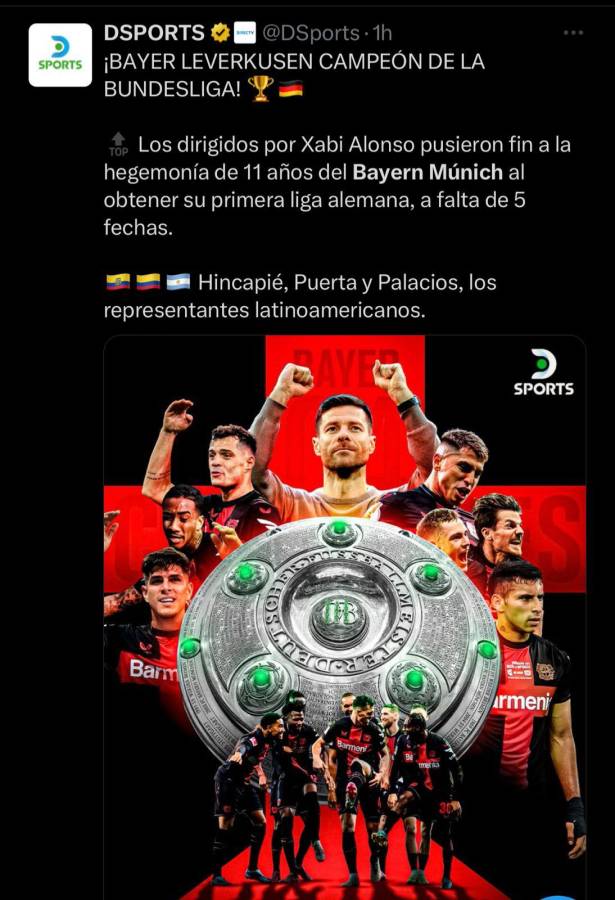 El irónico mensaje del Bayern Múnich y la felicitación de un ex Real Madrid: la prensa reacciona tras el título del Leverkusen