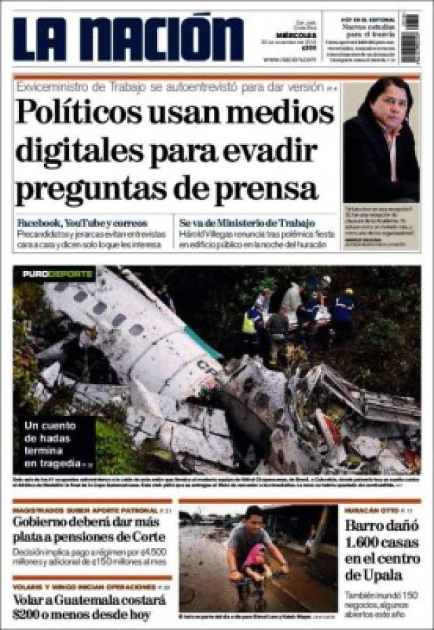 PORTADAS: ¡El mundo llora la tragedia aérea del Chapecoense!