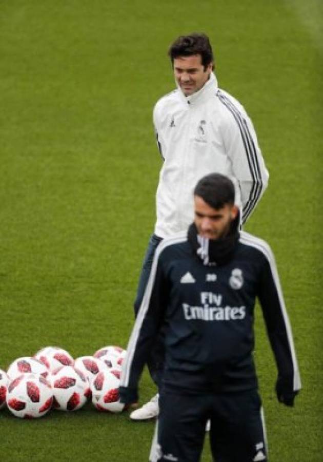 Con frío y tensión: Así fue el primer entrenamiento de Santiago Solari en el Real Madrid