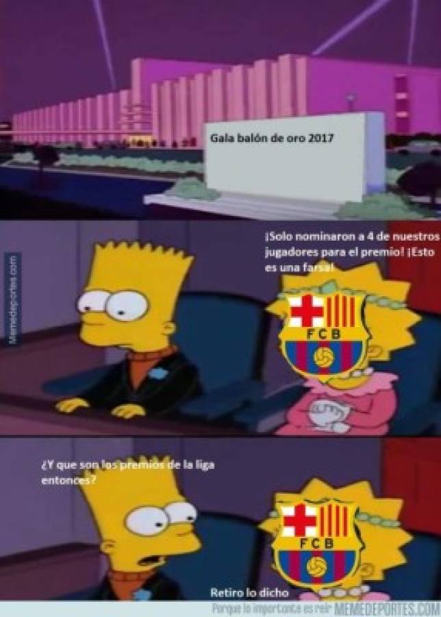 MEMES: El Balón de Oro y los premios de la Liga española, protagonista de las burlas del día