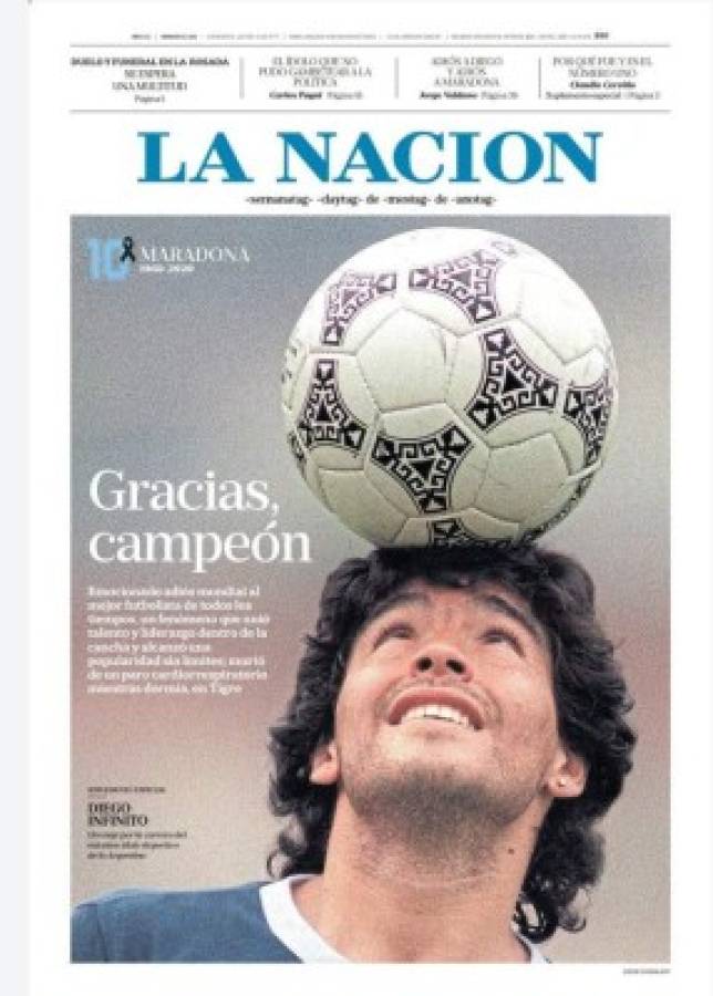 'D10s ya está en el cielo': Las portadas del mundo el día después de la muerte de Diego Maradona