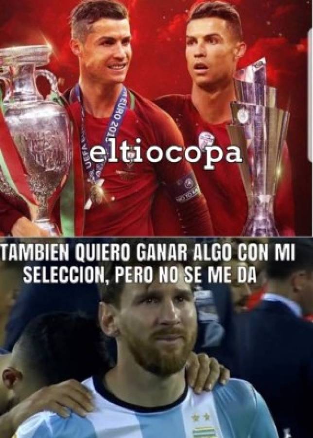 Para morir de risa: Los memes que destrozan a Messi por el nuevo título de Cristiano con Portugal   